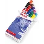 Marcador permanente Edding 3300 ponta biselada preto azul castanho verde azul-claro laranja rosa roxo vermelho amarelo 10 unid.