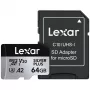 Cartão microSD Lexar 64 GB UHS-I Classe 3 SILVER PLUS