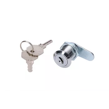 Fechadura de porta Extralink ROUND LOCK FOR CABINETS, fechadura redonda para porta de armário, prateada