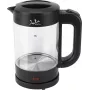 Jata HA702 chaleira elétrica, 1,2 l, 1500 W, vidro de borossilicato, sem fio, preta