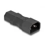 Adaptador de alimentação DeLOCK IEC 60320 C14 para ficha e conector fêmea C13 10A reto preto