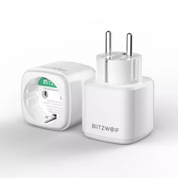 Tomada inteligente BlitzWolf BW-SHP15 ZigBee 3680W — tomada embutida compatível com Wi-Fi/ZigBee