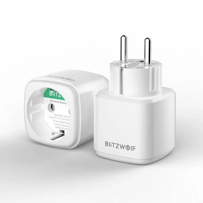 Tomada inteligente BlitzWolf BW-SHP15 ZigBee 3680W — tomada embutida compatível com Wi-Fi/ZigBee