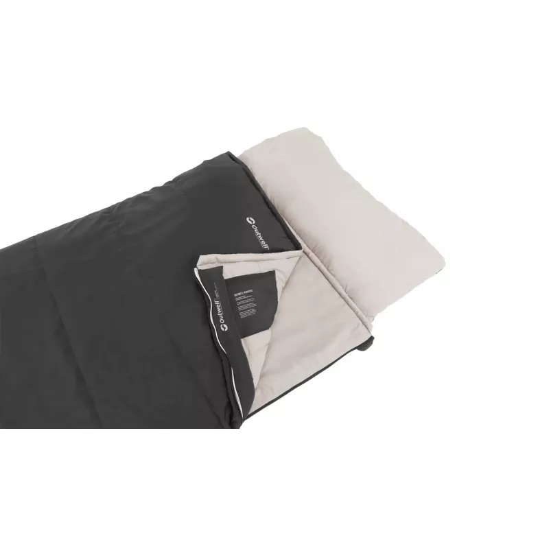 Saco de dormir Outwell Contour Prime adulto retangular 850×2200 mm poliéster cinzento-escuro