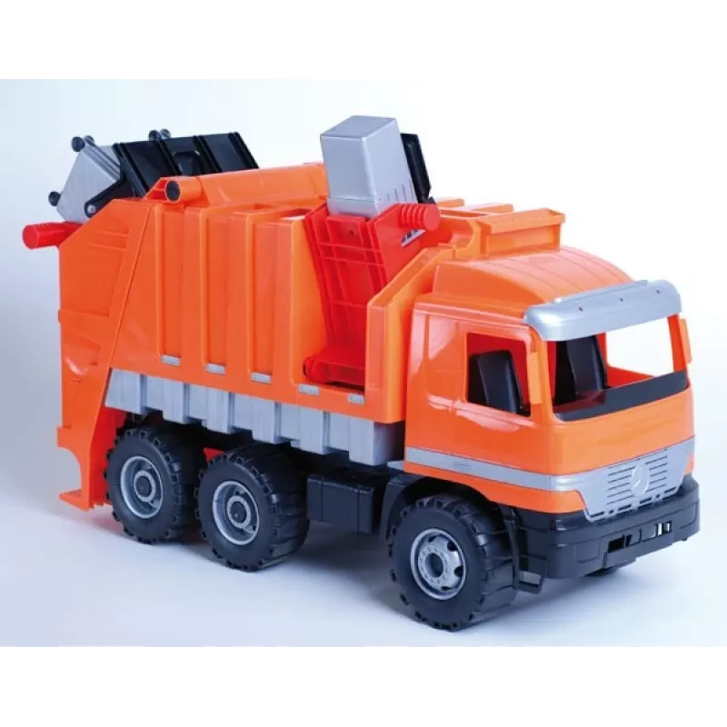 Camião do lixo de brinquedo Lena Mercedes ZL-02026, 70 cm de comprimento, veículo de brinquedo mecânico