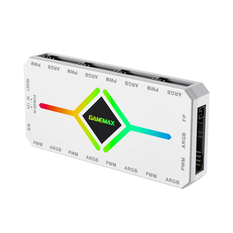 Gamemax | Comando remoto | V4.0 ARGB PWM HUB BK | Branco | Gamemax