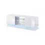 Cama Meble QIU 160 móvel de TV, MDF, branco brilhante