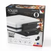 Máquina de waffles Adler AD 3085 — 1200 W, 2 waffles retangulares 9×13 cm, temperatura ajustável, placas antiaderentes