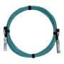 Cabo de fibra ótica/AOC UBIQUITI UACC-AOC-SFP10-5M SFP+ para SFP+, 10 Gbit/s, 5 m, 850 nm, revestimento PVC, azul-turquesa