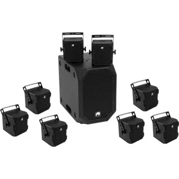 Conjunto de áudio Omnitronic BOB-10A com 8x BOB-4 (modelo 20000534)