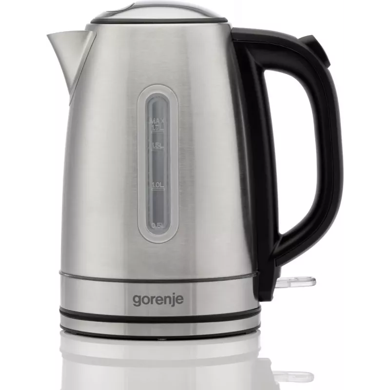 Chaleira Gorenje | K17DS | elétrica | 2200 W | 1,7 L | aço inoxidável | base rotativa 360° | aço inoxidável