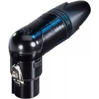 Conector fêmea XLR NEUTRIK, angular, número de polos: 4 preto NC4FRX-B 1 unid. (NC4FRX-B)