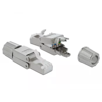 Conector de fio DeLOCK 86476 RJ-45 cinzento