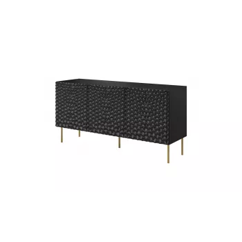 Cómoda cama meble HOLE 152x42,5x74,5 cm preto mate, aglomerado, estrutura 16 mm