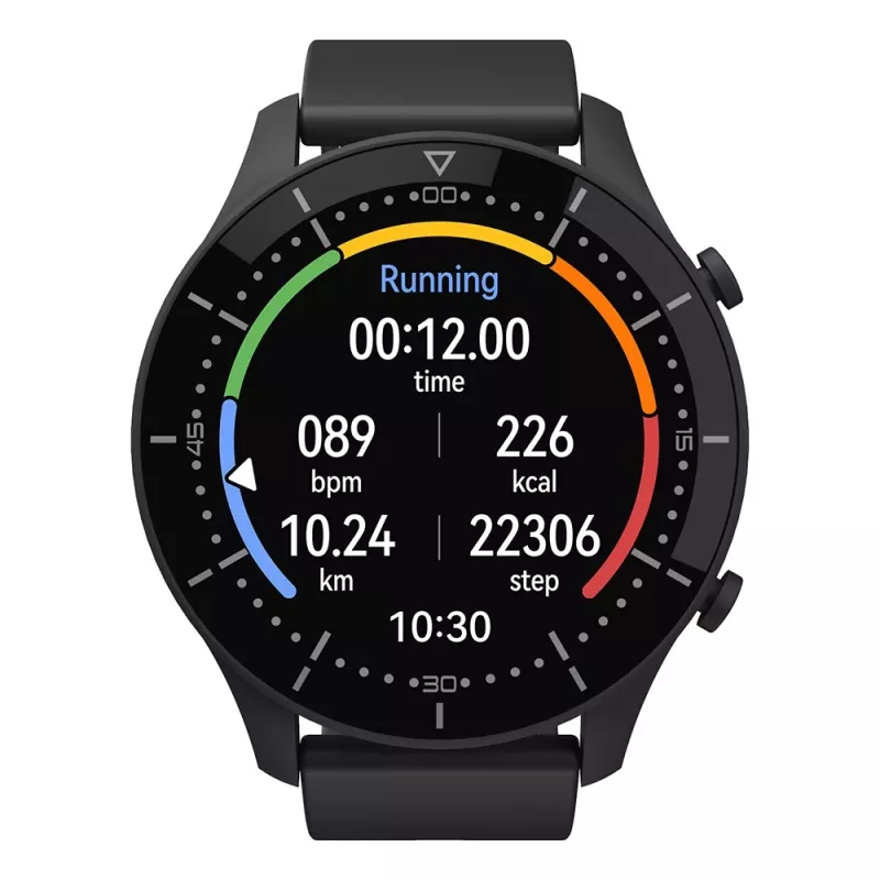 Smartwatch MEDIA-TECH MT870 — ecrã tátil IPS de 1,3 polegadas (3,3 cm), caixa de 51 mm, Bluetooth, preto
