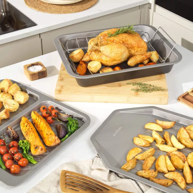 Acessório de cozinha Salter Chip Tray BW13672 antiaderente, adequado à máquina de lavar louça