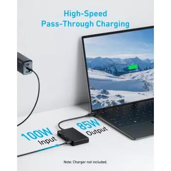 Anker 332 com fios USB 3.2 Gen 1 Type-C preto 100W 4K Ultra HD