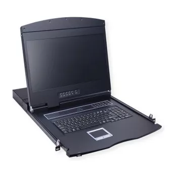 Consola de rack VALUE 26.99.0160 1U, 17 polegadas (43,2 cm) LCD 1280x1024, teclado/rato USB, preto