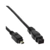 Cabo FireWire 400 para 800 InLine 34901 1 m macho/macho preto