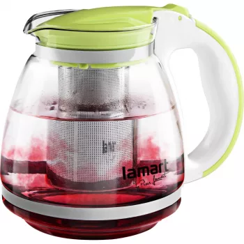 Jarra de vidro Lamart LT7028 verde transparente 13 cm de diâmetro 155 mm de altura