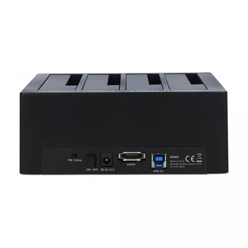 Docking station USB 3.0 Delock para 4 x SATA HDD / SSD com função de clonagem (64063)