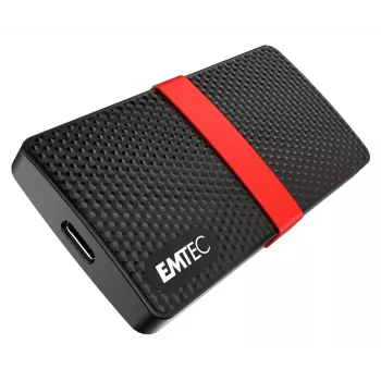 SSD Emtec 512GB USB Type-C 3.2 Gen 1 preto vermelho X200