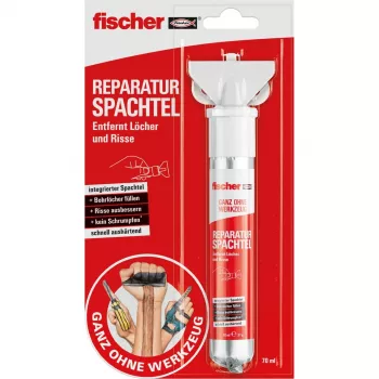 fischer ESPÁTULA DE REPARAÇÃO - metal - plástico - madeira - universal - teto - parede - branco - bisnaga - 70 ml
