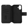 Capa de couro para iPhone 16, preto