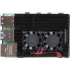 JOY-IT RPI CASE ALU07F - Caixa para Raspberry Pi 4, alumínio, ventoinha, preto (RB-ALUCASEP4+07FAN)