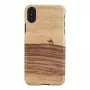Capa protetora MAN&WOOD para iPhone X/XS – Terra preto, parte traseira protetora