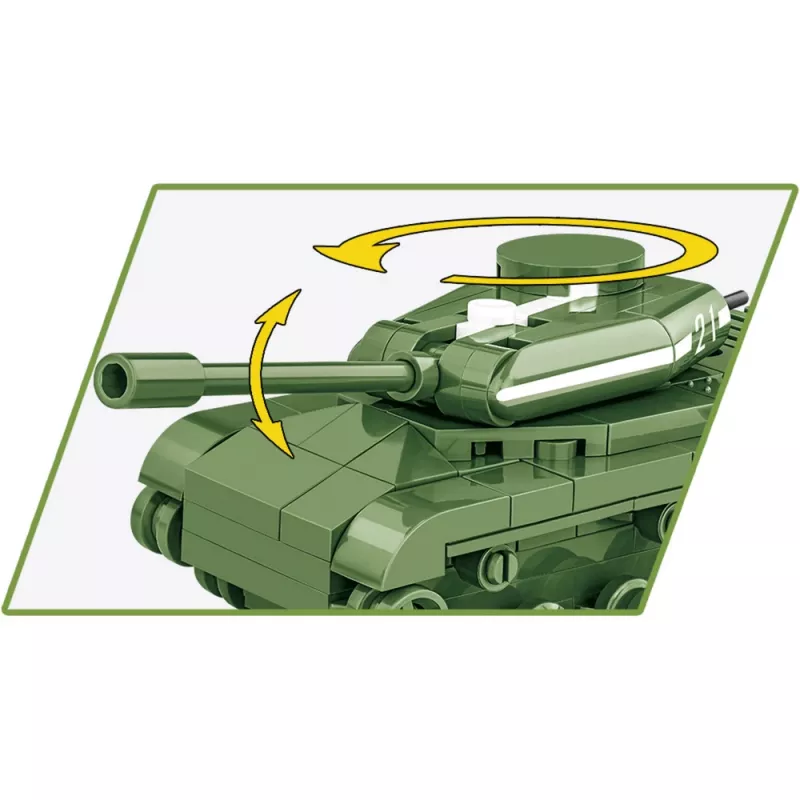 Conjunto de construção Cobi modelo IS-2, tanque da 2.ª Guerra Mundial, 130 peças, idade recomendada 6+