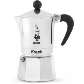 Cafeteira expresso BIALETTI Break 1TZ prateado – moka de fogão para uma chávena, modelo 0005913/NP