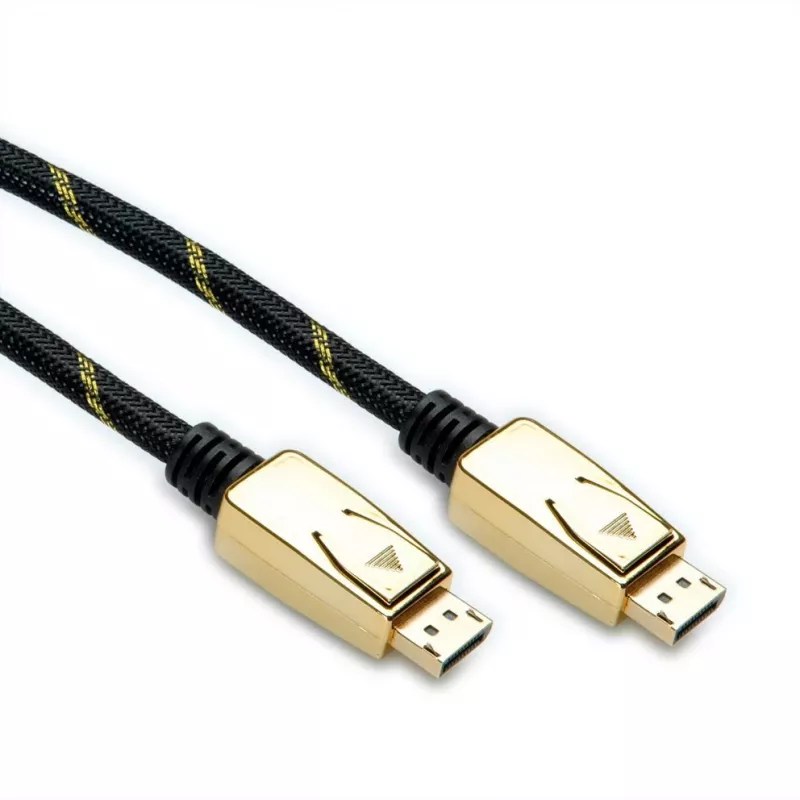 Cabo DisplayPort ROLINE 11.04.5921 2 m preto - dourado (11.04.5921)