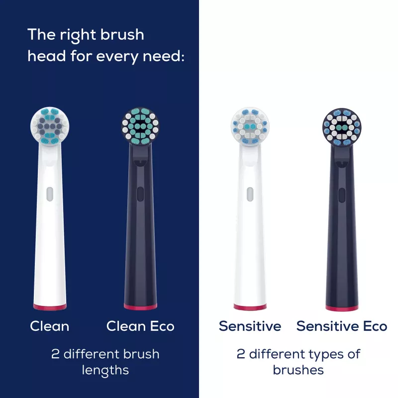 Beurer TB Clean Eco Green Planet cabeças de escova, azul-escuro, pack de 4