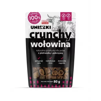 UNISZKI vaca crocante com salsa e urtiga - Snack para cães - 80 g