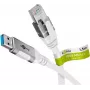 Cabo de rede Goobay 74158 USB-A RJ-45 Cat6 1,5 m branco