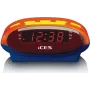 Rádio-relógio Lenco ICR-210 Kids com função de despertador, rádio FM, design adequado a crianças