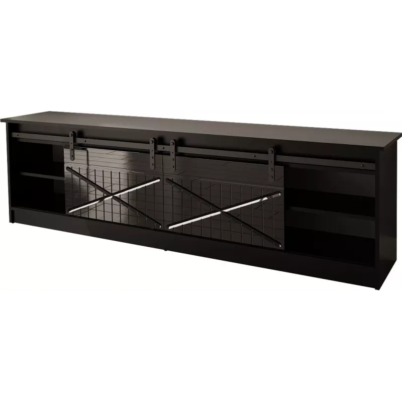 Móvel RTV GRANERO 200x56.7x35 preto/preto brilhante