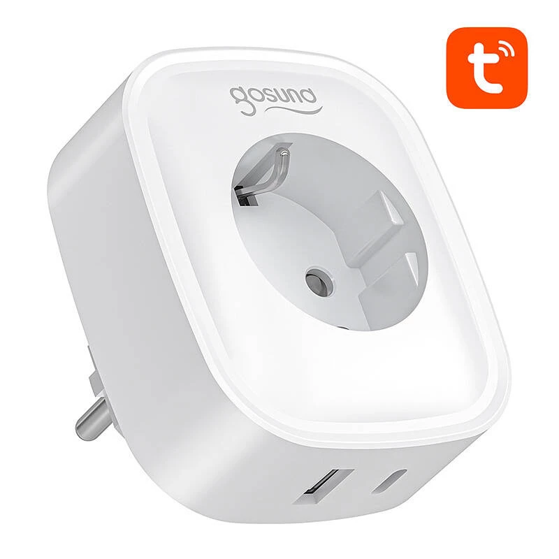 Tomada inteligente Gosund SP6 16A com USB-C 20W – tomada controlável por Wi-Fi para domótica