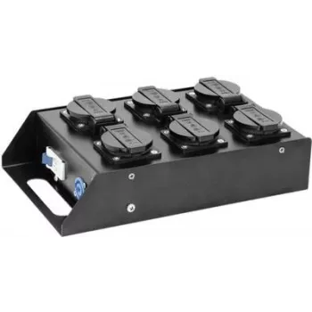 Distribuidor de corrente EUROLITE SAB-61 60003745 — 6 saídas, 16A