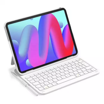 Capa com teclado folio Inateck BK2007 para iPad Air 11 polegadas (27,9 cm) – Bluetooth, QWERTZ, bateria de 250 mAh