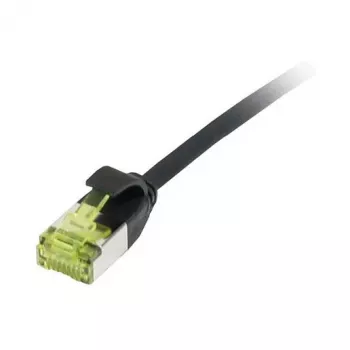 Cabo de rede RJ45, CAT6A 500 MHz, 0,15 m, preto, U/FTP, cabo redondo Slimline d=3,8 mm, TPE/LSZH (Superflex), AWG32, com cabo bruto Cat.7, Synergy 21 (S217310V3)