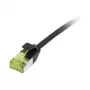 Cabo de rede RJ45, CAT6A 500 MHz, 0,15 m, preto, U/FTP, cabo redondo Slimline d=3,8 mm, TPE/LSZH (Superflex), AWG32, com cabo bruto Cat.7, Synergy 21 (S217310V3)