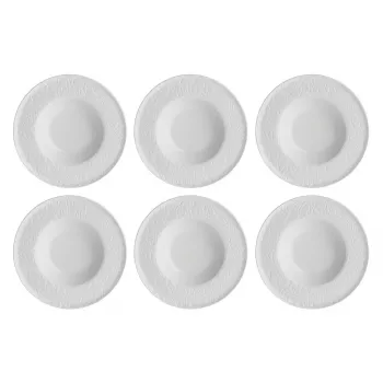 Prato de sopa LA PORCELLANA BIANCA Bosco White 23 cm pack de 6