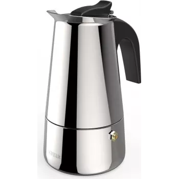 Cafeteira de espresso Xavax aço inoxidável para 4 chávenas, cafeteira de fogão, incl. indução, 200ml (00111274)