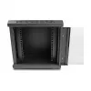 DeLOCK 43417 Armário de rede de 10 polegadas 6U com porta de vidro, preto