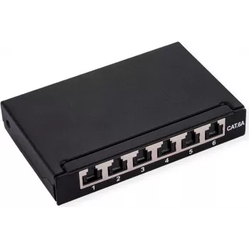 ROLINE Mini-Patchpanel 6xRJ45 blindado Cat.6A/Kl.EA 5HE (26.11.0299)