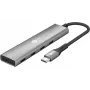Goobay hub USB slim de 4 portas USB-C macho 5 Gbit/s - -ficha> 4x -tomada (76564)