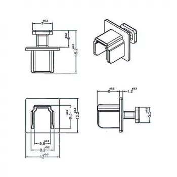 Tampa de proteção para tomada DELOCK 64010, polipropileno, preto, 12,2×15,2×12 mm, pack de 10