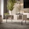 Mesa de centro Cama LUCCA banco/mesa 100x55x46 cashmere, tampo retangular cinzento